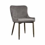 Tower Living Eetkamerstoel 'Oledo' Velvet - Buvel 14 Grey