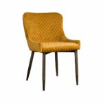 Tower Living Eetkamerstoel 'Oledo' Velvet - Buvel 68 Yellow