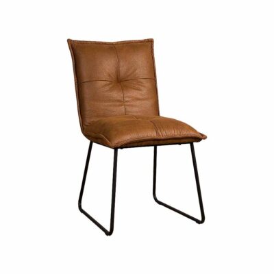 Tower Living Eetkamerstoel Seda - Stof Cherokee 8 Cognac