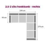 2.5-2 zits hoekbank Maya en Churchill - Rechts