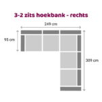 3-2 zits hoekbank Maya en Churchill - Rechts