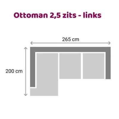 Zitzz Emil - Ottoman 2,5 zits links