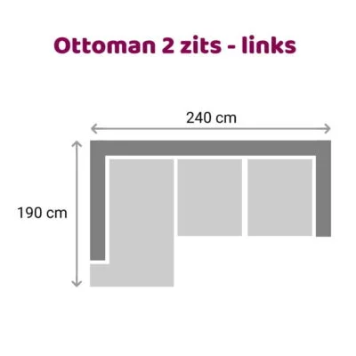 Ottoman Leola - 2-zits - links