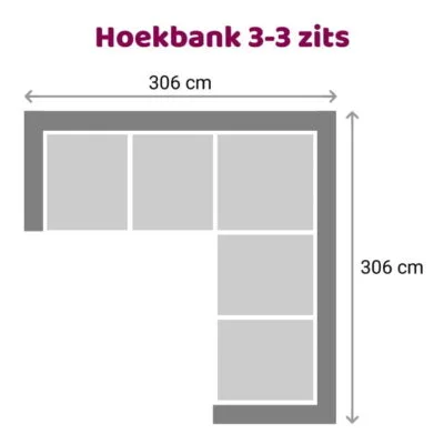 Zitzz Hoekbank Vettel 3-3 zits