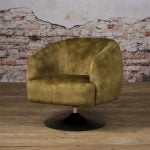 Fauteuil Barga - Stof Velvet Bliss 19 Green