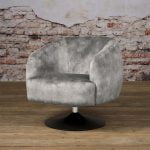 Fauteuil Barga - Stof Velvet Bliss 4 Grey