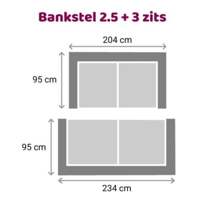 Bankstel 2.5 3 zits Claudia