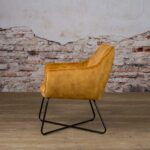 Tower Living Fauteuil Monte Stof Adore 14 Yellow Zijaanzicht Sfeerfoto