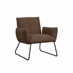 Tower Living Fauteuil Dante - Stof Teddy MJ8-7 Dark Brown (2)