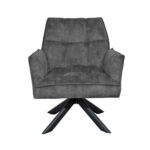 Fauteuil Tino Stof Adore Darkgrey 68 Vooraanzicht