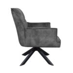 Fauteuil Tino Stof Adore Darkgrey 68 Zijaanzicht