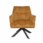 Fauteuil Tino Stof Adore Gold 132 Vooraanzicht