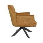 Fauteuil Tino Stof Adore Gold 132 Zijaanzicht