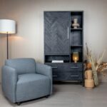 Tower Living Fauteuil Bradfort - Stof Montego 466 Grey