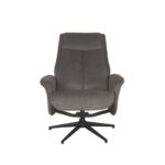 LABEL51 Relaxfauteuil Bergen 77x76x105 Cm Antraciet Cosmo Voorkant2 V2