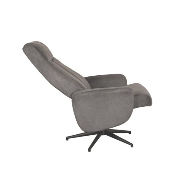 LABEL51 Relaxfauteuil Bergen 77x76x105 Cm Antraciet Cosmo Zijkant2 V2