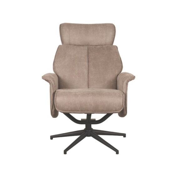 LABEL51 - Relaxfauteuil_Verdal_77x79x109_cm_Taupe_Micro_Suede_Voorkant2_v2