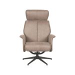 LABEL51 - Relaxfauteuil_Verdal_77x79x109_cm_Taupe_Micro_Suede_Voorkant_v2