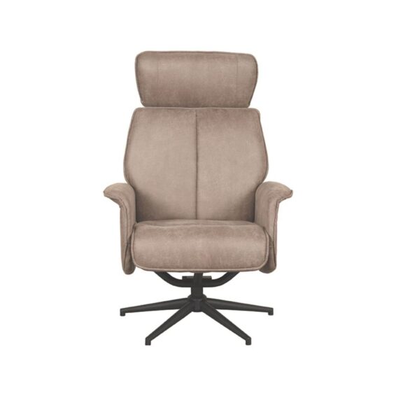 LABEL51 - Relaxfauteuil_Verdal_77x79x109_cm_Taupe_Micro_Suede_Voorkant_v2