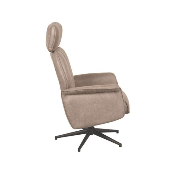 LABEL51 - Relaxfauteuil_Verdal_77x79x109_cm_Taupe_Micro_Suede_Zijkant_v2