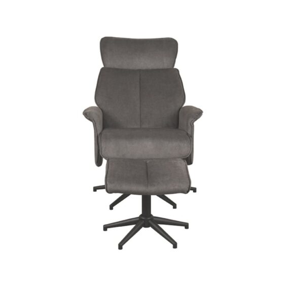 LABEL51 - Relaxfauteuil_Verdal_Hocker_77x79x109_cm_Antraciet_Cosmo_Perspectief_Voorkant2_v2