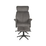 LABEL51 - Relaxfauteuil_Verdal_Hocker_77x79x109_cm_Antraciet_Cosmo_Perspectief_Voorkant_v2