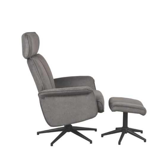 LABEL51 - Relaxfauteuil_Verdal_Hocker_77x79x109_cm_Antraciet_Cosmo_Perspectief_Zijkant_v2