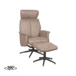 LABEL51 - Relaxfauteuil_Verdal_Hocker_77x79x109_cm_Taupe_Micro_Suede_Perspectief_360_v2