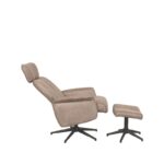 LABEL51 - Relaxfauteuil_Verdal_Hocker_77x79x109_cm_Taupe_Micro_Suede_Zijkant2_v2