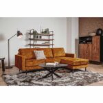 Tower Living Loungebank Cambridge 2,5 Zits Stof Adore 015 Yellow Orange Sfeerfoto