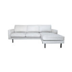 Tower Living Loungebank Derby 2,5 Zits+chaise Loinge Stof Lara 001 Ivory Rechts