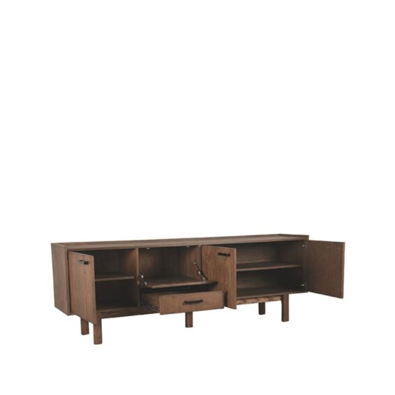 LABEL51 - Dressoir_Cali_220x45x77cm_Smoked_Perspectief2