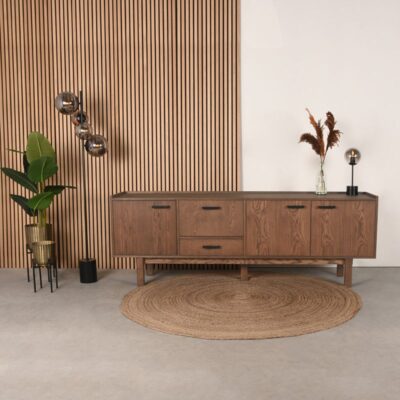 LABEL51 - Dressoir_Cali_220x45x77cm_Smoked_Setting