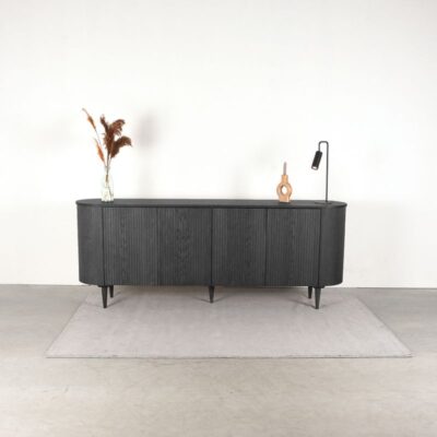 LABEL51 - Dressoir_Oliva_220x47x85_Cm_Zwart_Eiken_Setting