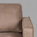 LABEL51 Hoekbank Allure Links 276x98x205 Cm Taupe Micro Suede Detail