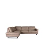 LABEL51 Hoekbank Allure Links 276x98x205 Cm Taupe Micro Suede Voorkant