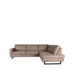 LABEL51 Hoekbank Allure Rechts 276x98x205 Cm Taupe Micro Suede Voorkant