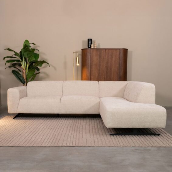 LABEL51 Loungebank Ottoman Rodano Rechts Stof Naturel Elite Sfeerfoto